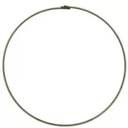 Girocollo rigido piatto 3,5 mm - nichel nero x13,5 cm