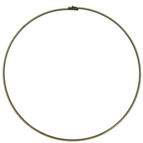 Girocollo rigido piatto 3,5 mm - nichel nero x13,5 cm