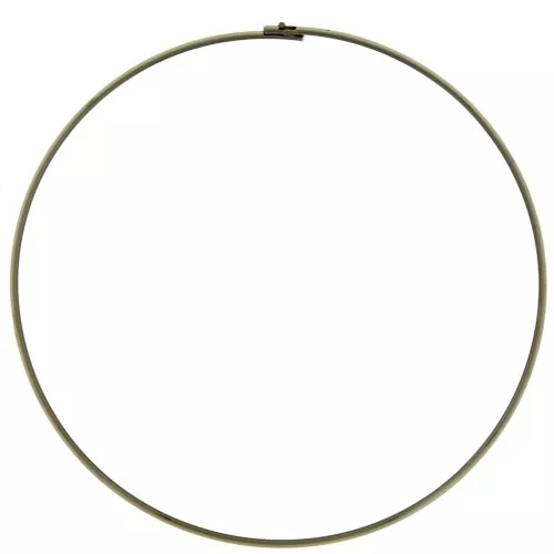 Girocollo rigido piatto 3,5 mm - nichel nero x13,5 cm