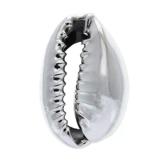 Coquillage Ciprea galvanizzata argento per bigiotteria DIY - 16 a 23 mm x