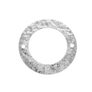 Anellino di montaggio battuto in ottone 21 mm 2 fori Rodiato lucido x1|raw }}