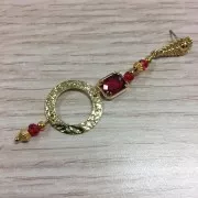 Anellino di montaggio battuto in ottone 21 mm 2 fori Rodiato lucido x1