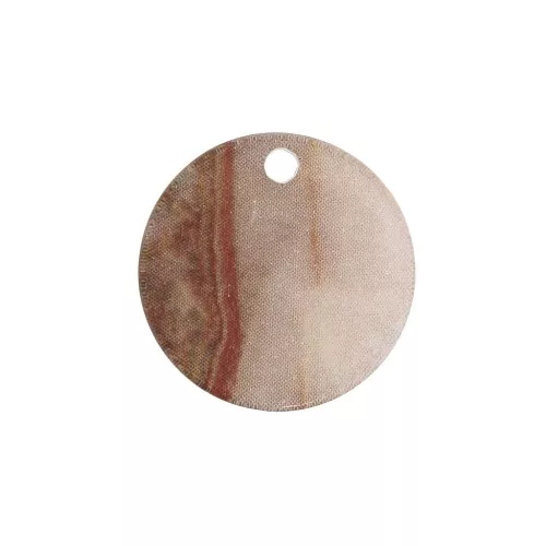 Ciondolo tondo in plexiglas 19 mm effetto marmo Beige x1