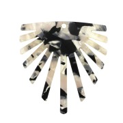 Pendente geometrico sole in plexiglas 50x47mm maculato Beige/Nero x1|raw }}