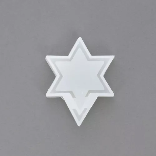 Stampino in silicone shaker in 2 parti - Stella di Davide - resina