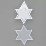 Stampino in silicone shaker in 2 parti - Stella di Davide - resina