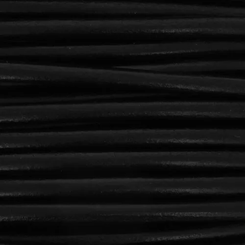 Cordone in cuoio vero 5.5 mm Nero x100 cm