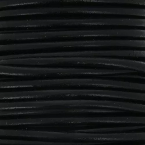 Cordone in cuoio vero 4.5 mm Nero  x100 cm