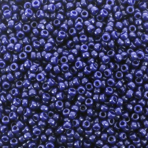 Rocaille Miyuki Duracoat 15/0 4494- Opaque Dyed Indigo Navy Blue x8g
