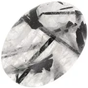 Cabochon ovale mm. 25x18 Black Rutile