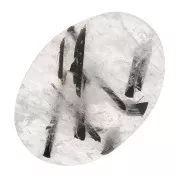 Cabochon ovale mm. 18x13 Black Rutile