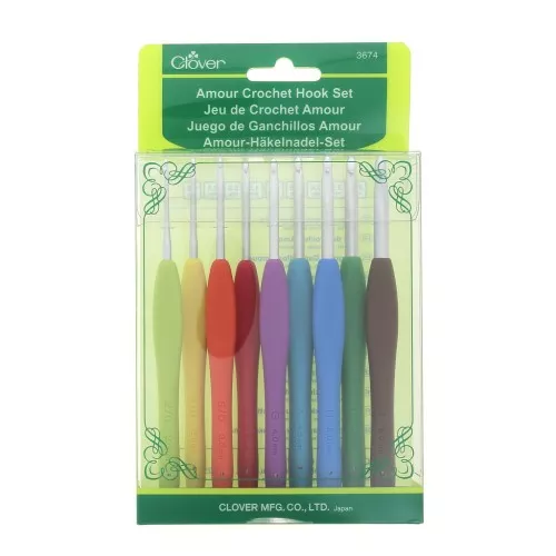 Set di 9 uncinetti Clover - Amour - per lana e filo 2 a 6 mm  x1