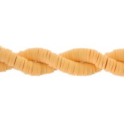 Perline Heishi in pasta polimerica 5x1 mm Senape x39 cm|raw }}