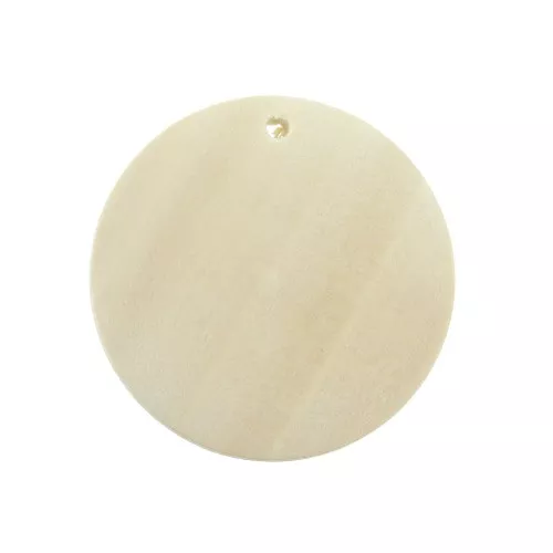 Pendente rotondo in legno grezzo 30 mm per la creazione di bijoux x1