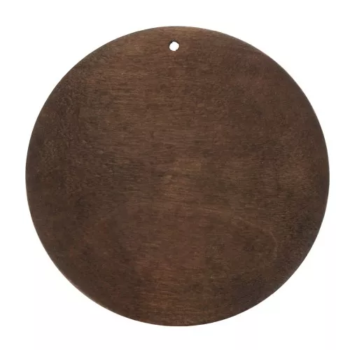 Pendente rotondo in legno marrone scuro 59 mm per la creazione di bijoux DIY x1