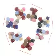 Assortimento di fiorellini in tessuto da cucire o incollare - Multicolore x10