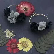 Assortimento di fiorellini in tessuto da cucire o incollare - Multicolore x10