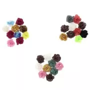 Assortimento di fiorellini in tessuto da cucire o incollare - Multicolore x10