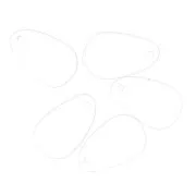 Goccia in resina effetto vetro smerigliato 15x24.5 mm - Trasparente x1