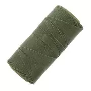 Bobina di filo cerato Linhasita per micro macramè 0,75 mm - Verde militare (90) x228m
