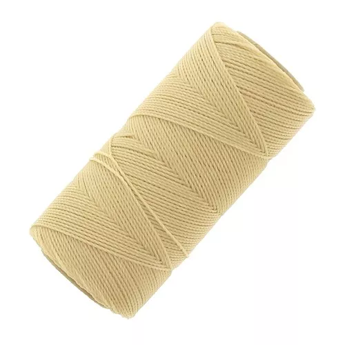 Bobina di filo cerato Linhasita per micro macramè 1 mm - Giallo paglia (1046) x168m