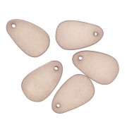 Goccia in resina effetto vetro smerigliato 15x24.5 mm - Marrone trasparente x1|raw }}