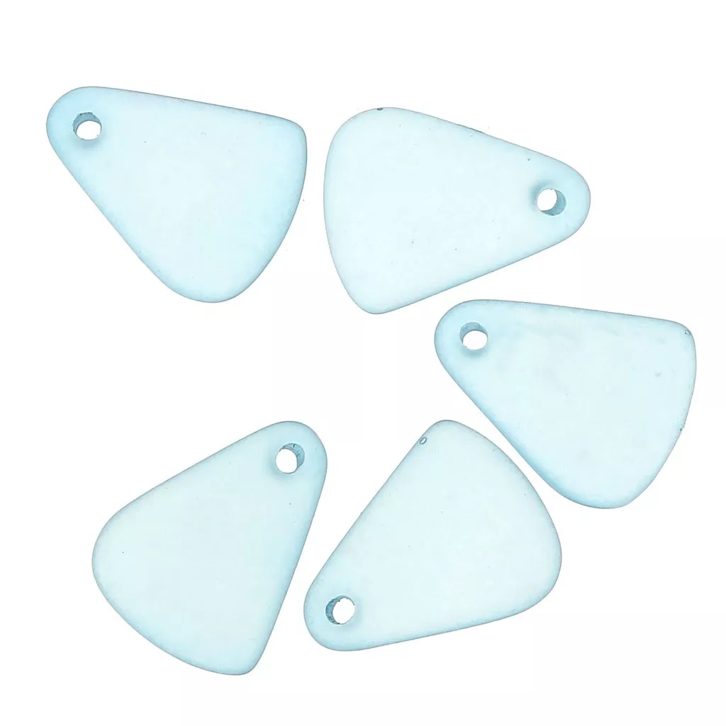 Perle Di Vetro Ceche A Goccia – 15x8 Mm, Colore Azzurro Baby, Confezione Da 10
