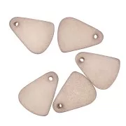 Goccia in resina effetto vetro smerigliato 15x20 mm - Marrone trasparente x1