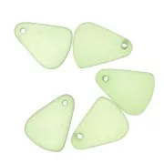 Goccia in resina effetto vetro smerigliato 15x20 mm - Verde trasparente x1