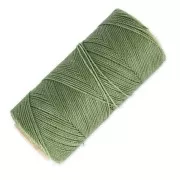 Bobina di filo cerato Linhasita per micro macramè 0,5 mm - Verde militare (90) x335m