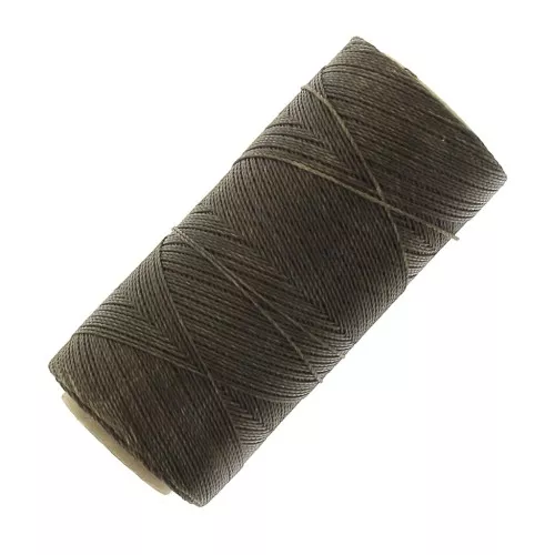 Bobina di filo cerato Linhasita per micro macramè 0,5 mm - Cachi scuro (844) x335m