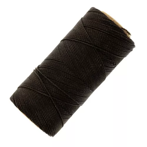 Bobina di filo cerato Linhasita per micro macramè 0,5 mm - Marrone scuro (205) x335m