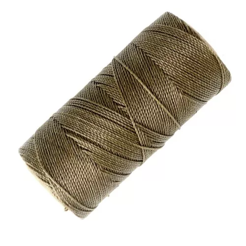Bobina di filo cerato Linhasita per micro macramè 0,5 mm - Khaki (222) x335m