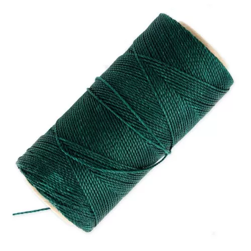 Bobina di filo cerato Linhasita per micro macramè 0,5 mm - Smeraldo (386) x335m