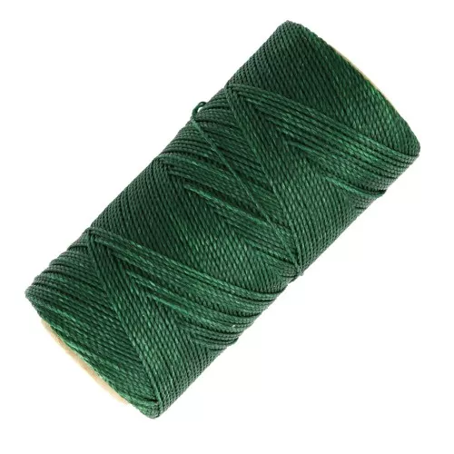 Bobina di filo cerato Linhasita per micro macramè 0,5 mm - Verde abete (367) x335m
