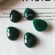 Cabochon per in resina 18x20 mm da incollare - imitazione Malachite x1