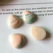 Cabochon per in resina 18x20 mm da incollare - imitazione Agata rosa x1