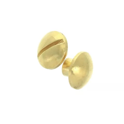 Chiusura da avvitare 8 mm per laccetto 10 mm Dorato con oro fino x2