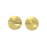 Chiusura da avvitare 8 mm per laccetto 10 mm Dorato con oro fino x2
