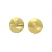 Chiusura da avvitare 8 mm per laccetto 10 mm Dorato con oro fino x2