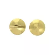 Chiusura da avvitare 8 mm per laccetto 10 mm Dorato con oro fino x2