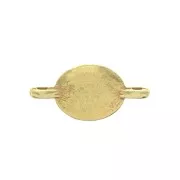 Distanziatore 2 anellini ovale in zamac e resina epossidica 16x8 mm Dorato/Ocra