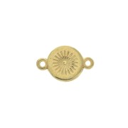 Distanziatore 2 anellini ovale in zamac e resina epossidica13x8 mm Dorato / Nero x1