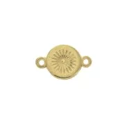 Distanziatore 2 anellini ovale in zamac e resina epossidica13x8 mm Dorato / Nero x1