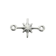 Distanziatore 2 anellini stella del Nord in zamac 18x10 mm - Placcatura argento x1|raw }}