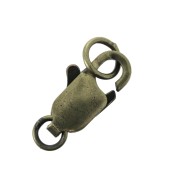 Chiusura aragosta allungata con anelli chiusi 12 mm bronzo x1
