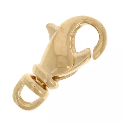 Chiusure moschettone con anellino girevole 12 mm Oro x1