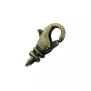 Chiusure moschettone con anellino girevole 12 mm Bronzo x1