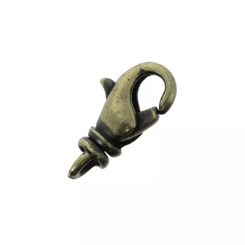 Chiusure moschettone con anellino girevole 12 mm Bronzo x1