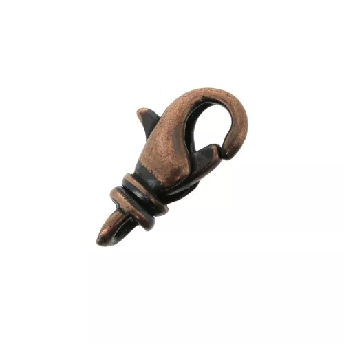 Chiusure moschettone con anellino girevole 12 mm Ramato antico x1